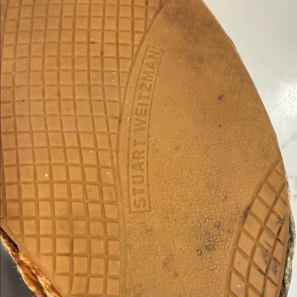 Stuart Weitzman: Black Patent Woven Peep-Toe Espadrille Wedge - Women's - Picture 4 of 5